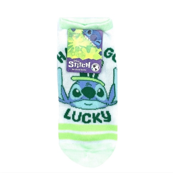 Disney Ladies Lilo & Stitch ST. Patrick’s Day 3 Pair Of No Show Socks shoe 4/10 - Picture 3 of 6